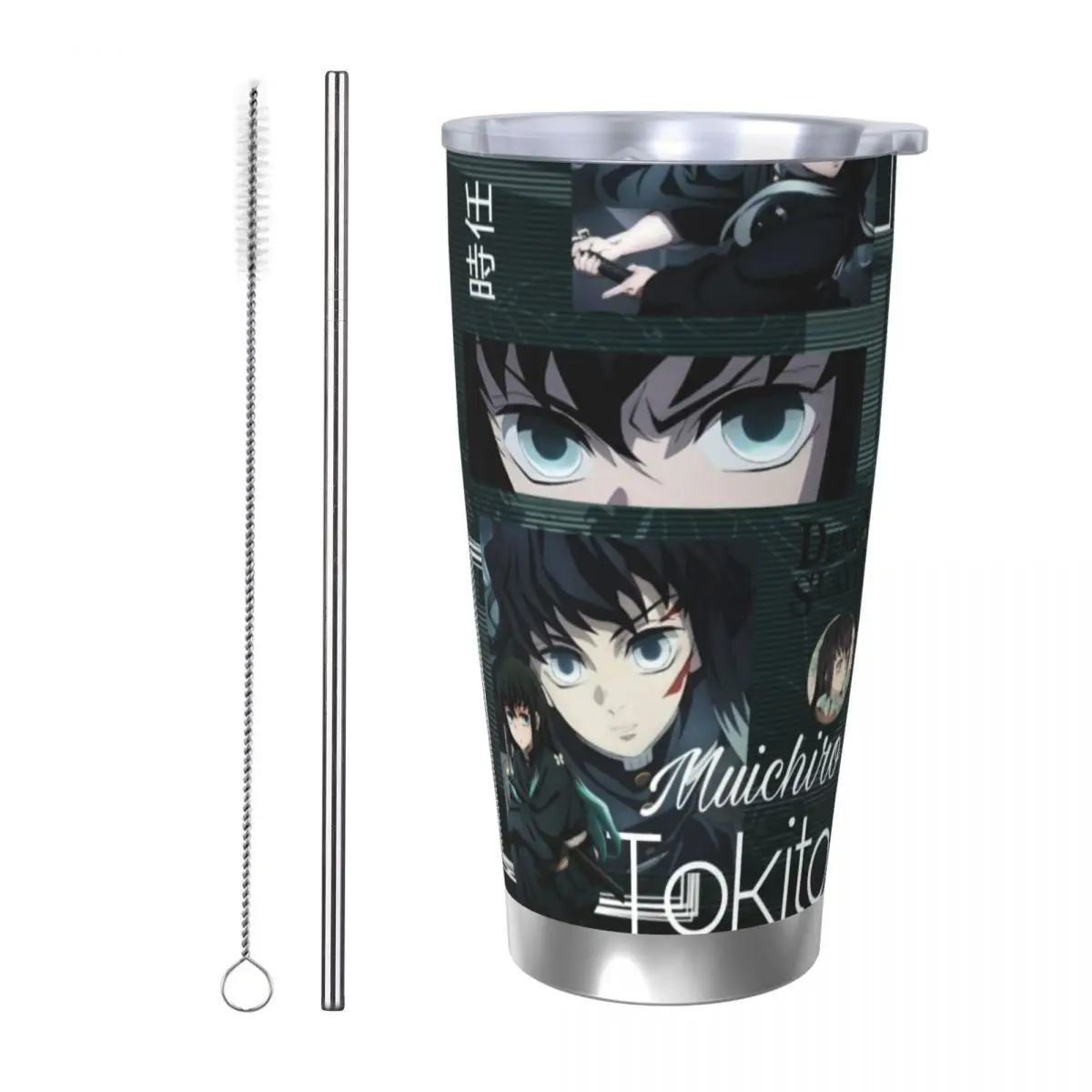 Muichiro Tokito Demon Slayer 20oz Stainless Steel Insulated Thermal Coffee Car Cup Cold Hot Mugs Vacuum Flask