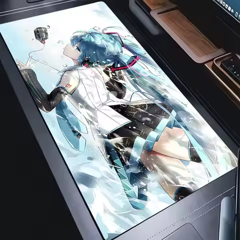 Hatsune Miku Laptop Office Table Mat Anime Girl Mousepad Keyboard Gaming Non-slip Deskmat Mouse Pad Gamer Accessories Desk Mat