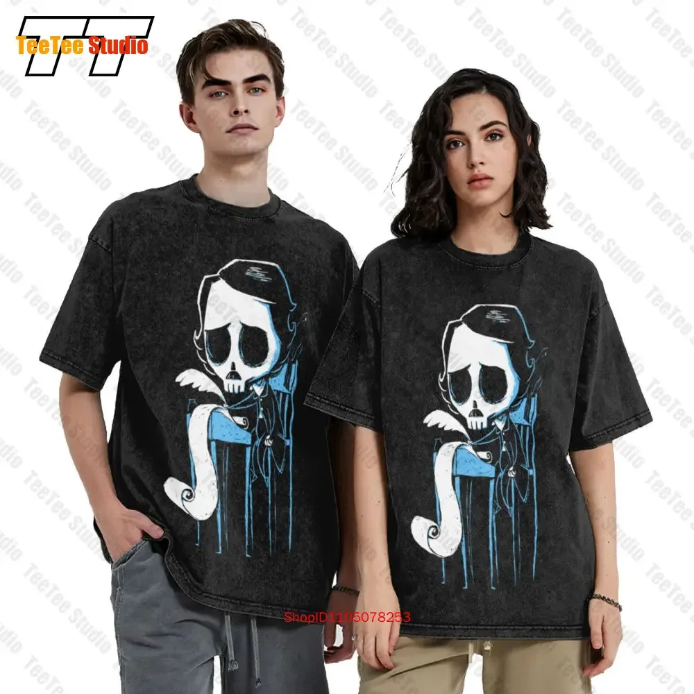 Akumu Ink Lonely Writer Edgar Allan Poe Vintage Oversized T-Shirt 48T8