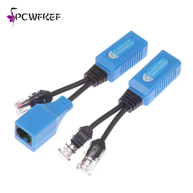 

1 комплект кабелей POE, разветвитель RJ45, объединительный кабель-адаптер CCTV POE, пассивный кабель питания для IP-камеры