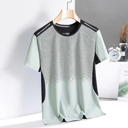 Quick Dry Sport T Shirt Men'S 2024 Short Sleeves Summer Casual Print Plus OverSize 3XL Top Tees GYM Tshirt Clothes