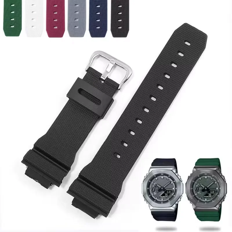 

For Casio Silicone WaWatch Band For Casio G-Shock GM-2100 Gtch Strap GM-2100 Series Ga2100 Resin Watch Strap Accessories for Men