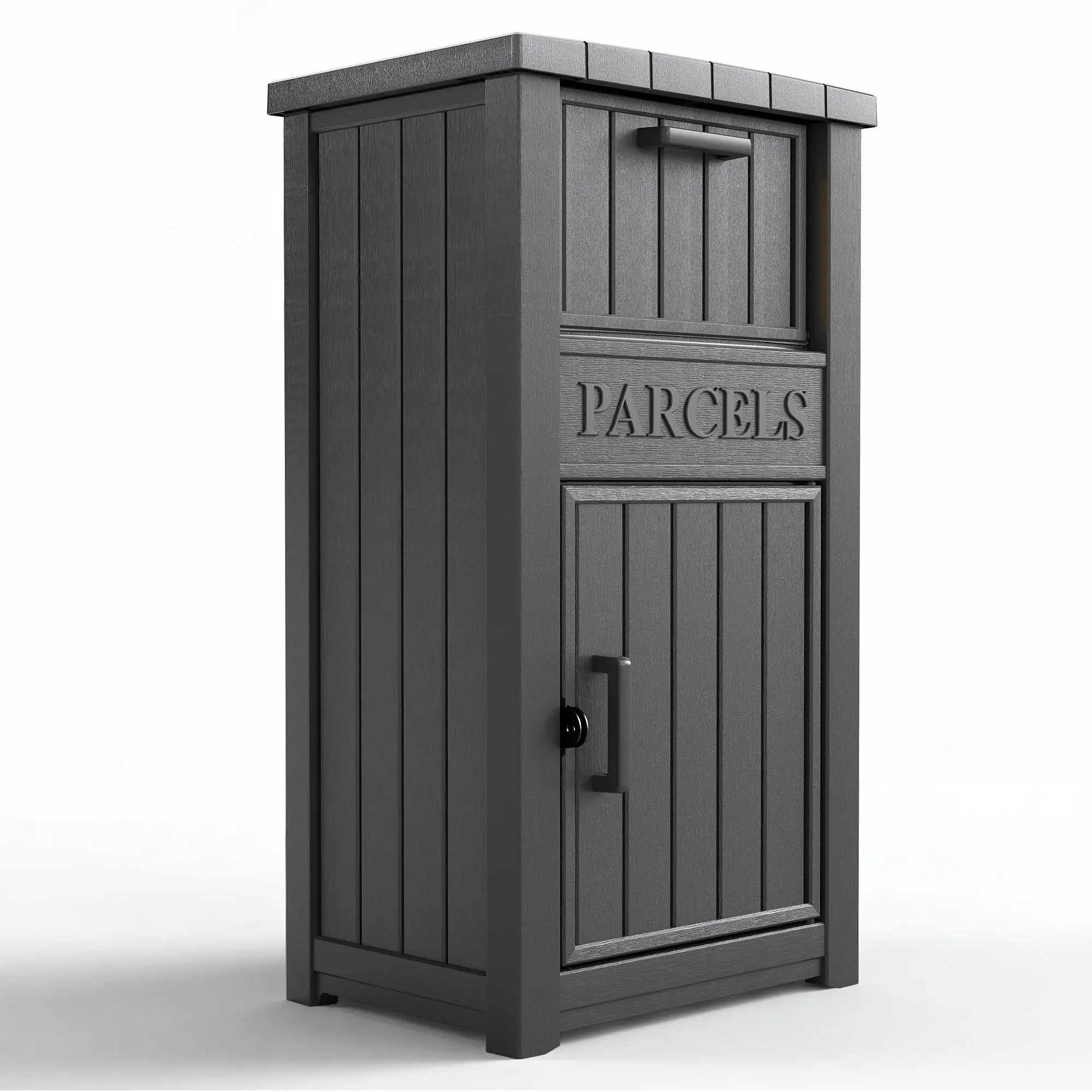 Package Delivery Box for Outside, Parcel Drop Box, Black