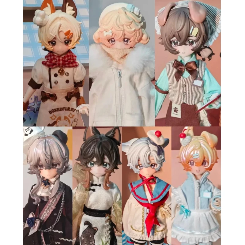 

Boxedfurry Series 1/8 Bjd Blind Box Action Figure Trendy Toy Cute Doll Desktop Ornament Surprsie Box Birthday Gift Kawaii Model