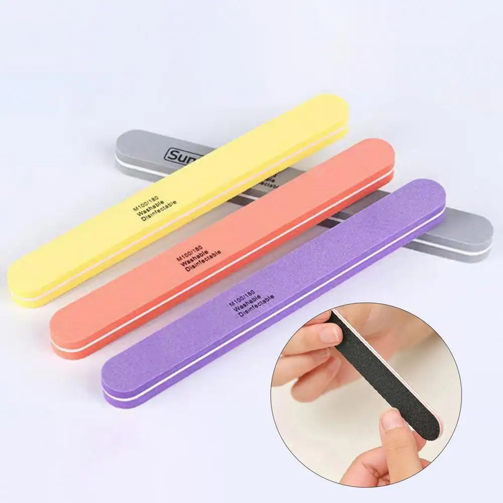 Manicure File Portable Smooth Finish Double Sided Nail File Tool Wear Resistant Practical Nail Art File Manicure Tool