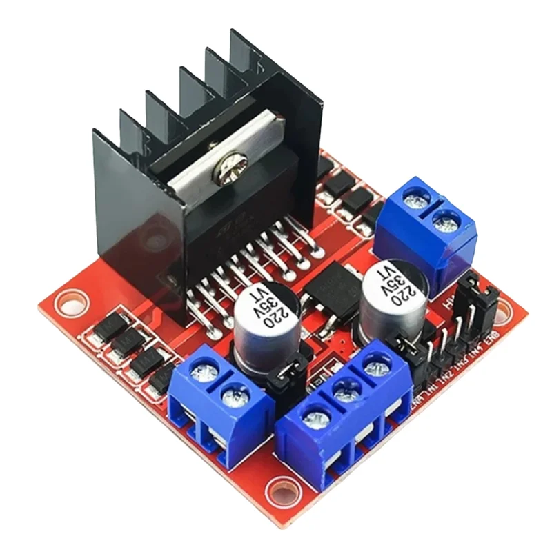 Módulo L298N Módulo de placa controladora de motor paso a paso de puente H dual 2A/25W, adecuado para robots y coches inteligentes