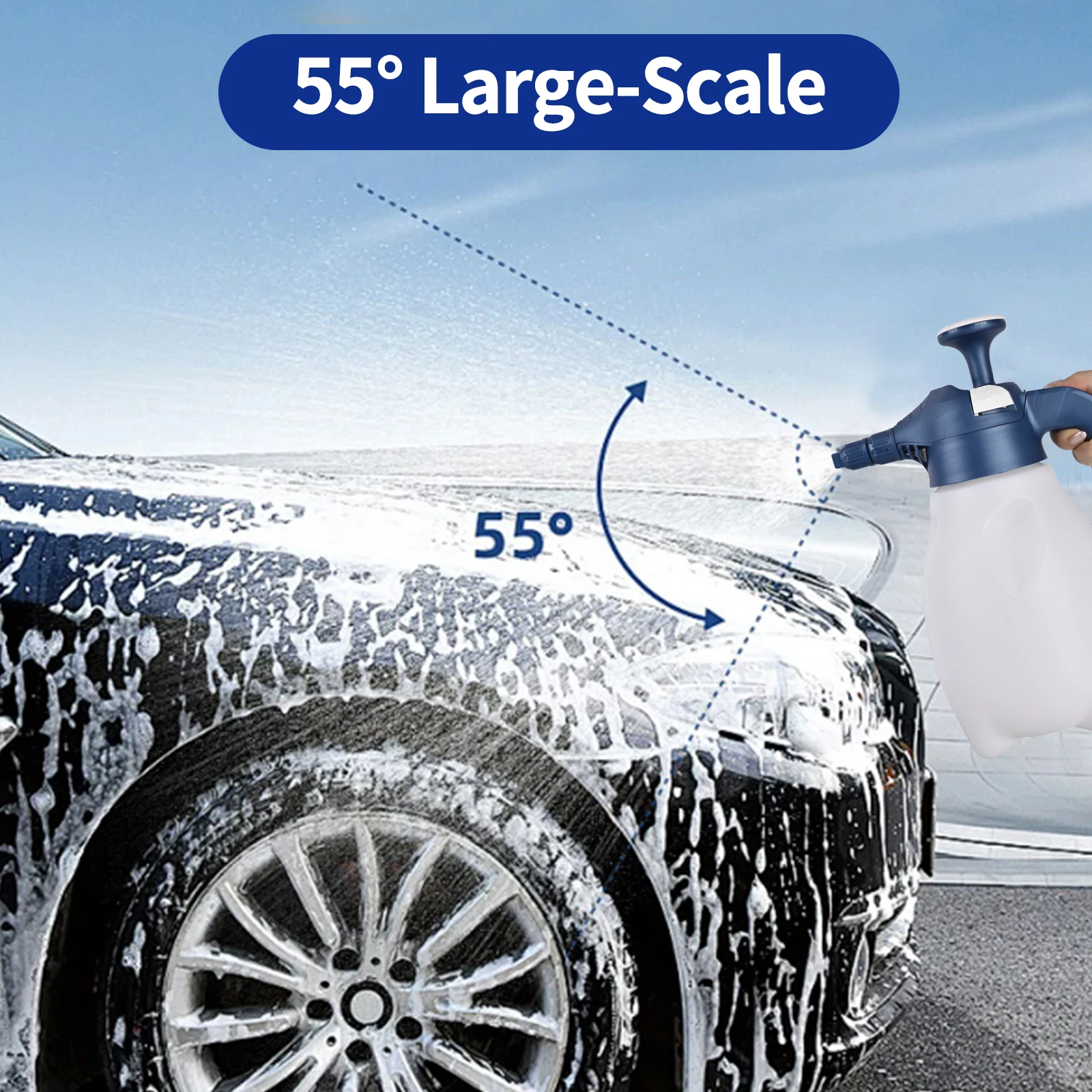 BEAR FORCE Foam Pump Blaster (68oz/2L) Multi-Purpose Hand Pump Foam Sprayer with Dual Adjustable Nozzles Perfect for Car Washing view 4