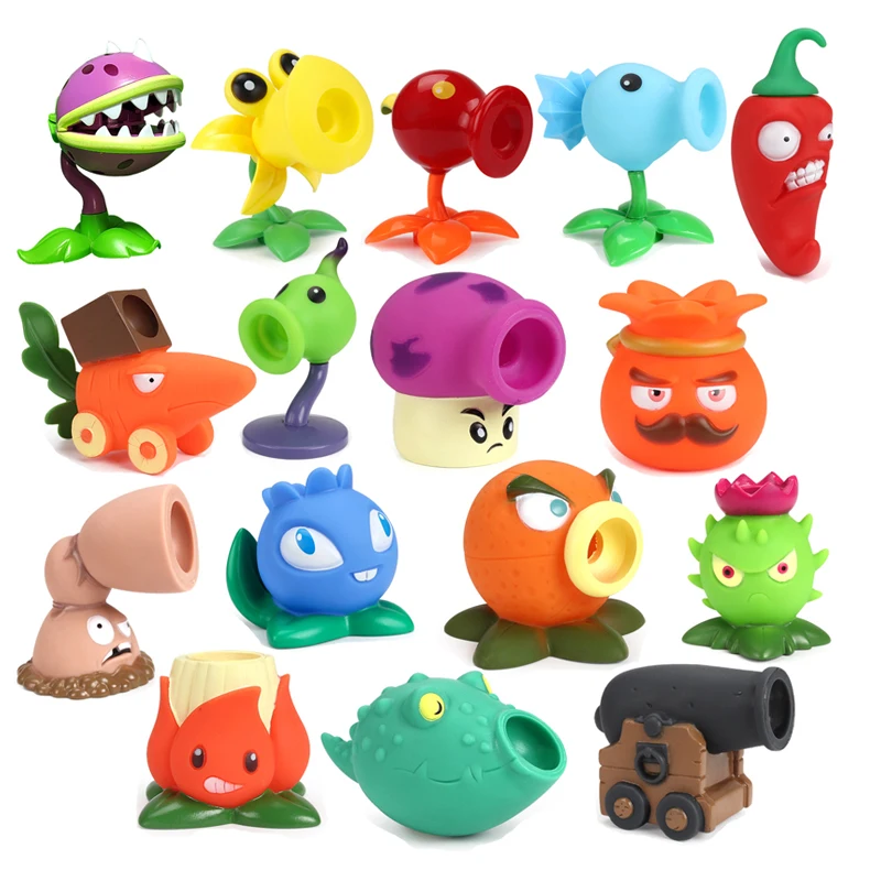 Nuevos PLANTAS VS ZOMBIES PVZ juguete Pea Shooter jalapeño Chomper nieve guisante figura de acción modelo muñecas juguetes de tiro niños regalo de Navidad
