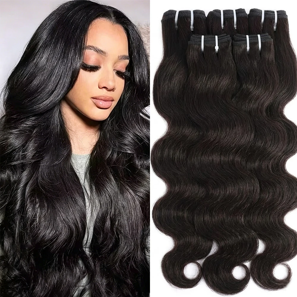 30 40 Inch 16A Body Wave Bundles 100% Raw Human Hair Brazilian Weaving 1 3 4 Pcs Weave Hair Natural Color Original Virgin Raw Human Hair Extensions Pure Bundles