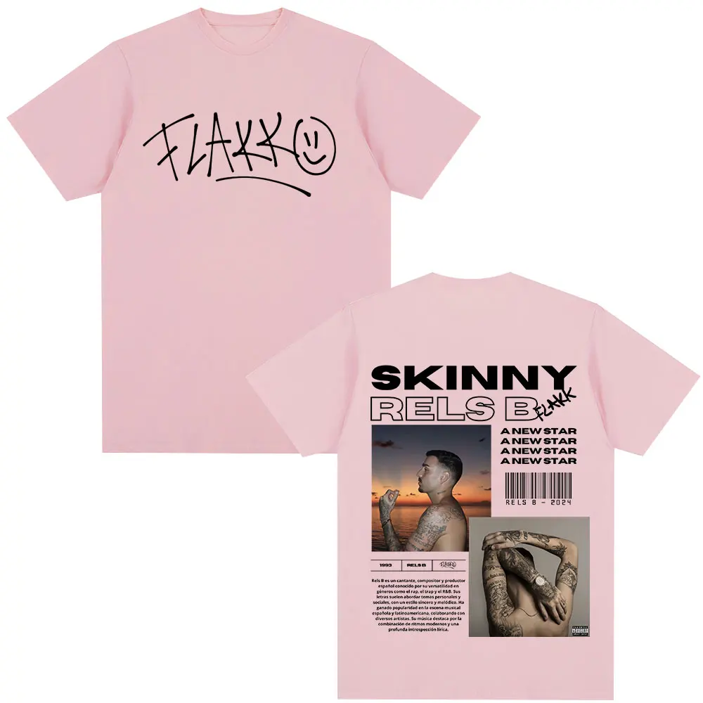 Rapper RELS B Skinny Flakk A New Star Album Merch T-shirt Men Women Clothing Fashion Hip Hop T-shirts Cotton T Shirts Streetwear image 4
