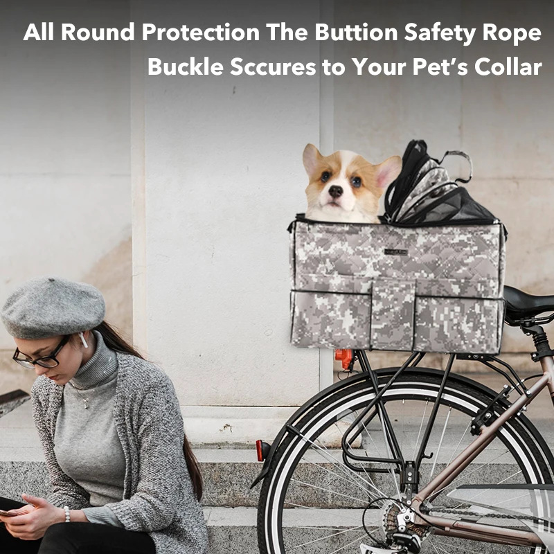 Bolsa portabicicletas perros pequeños – Cesta trasera bicicleta - imagen 5
