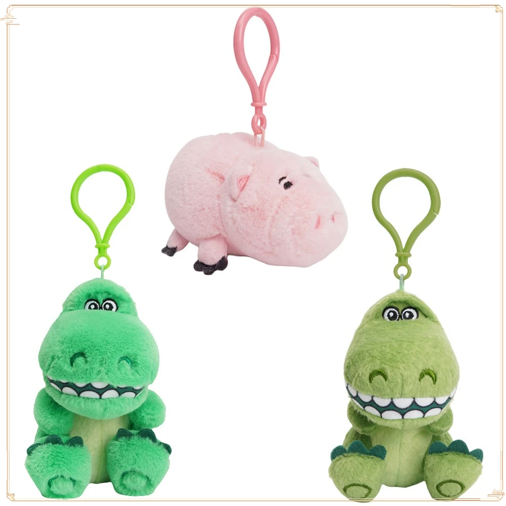 

Genuine Disney Toy Story Periphery Rex Hamm Plush Keychain Backpack Pendant Car Keychain Decoration Children's Gifts in Stock