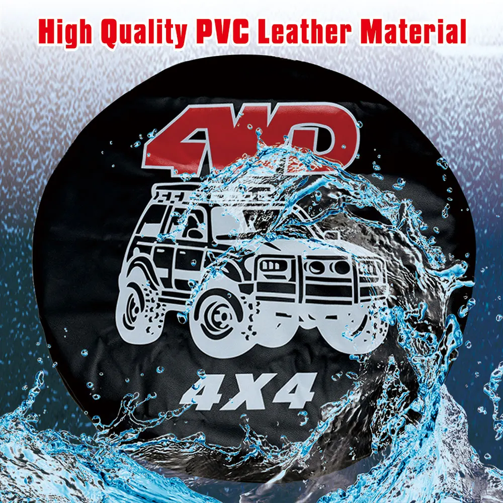 14/15/16/17inch 1Pcs Spare Tire Cover Case PVC Leather Spare Wheel Tire Cover Car Tyre Storage Bags Auto Vehicle Wheel Protector