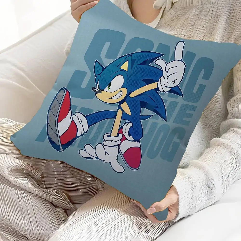 Cartoon S-Sonics Personalized Pillow Cover Kids Bedroom Wild Party Decor Pillowcase kid Birthday shower Gift - view 5