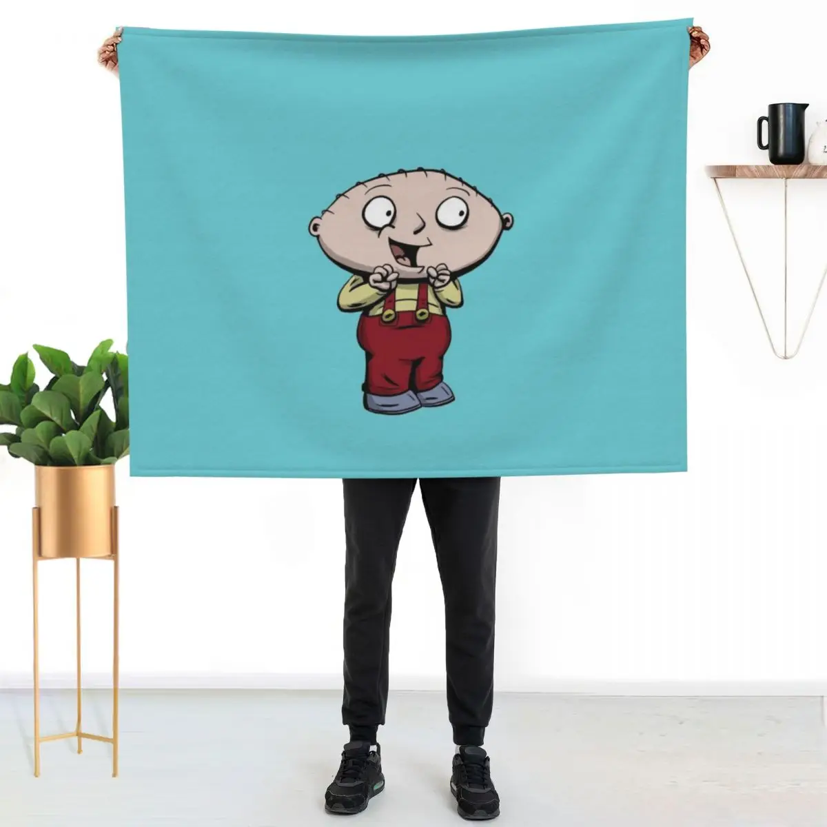 Stewie Griffin Throw Blanket Stuffeds Soft Plaid on the sofa Thermal Luxury Brand Large Blankets