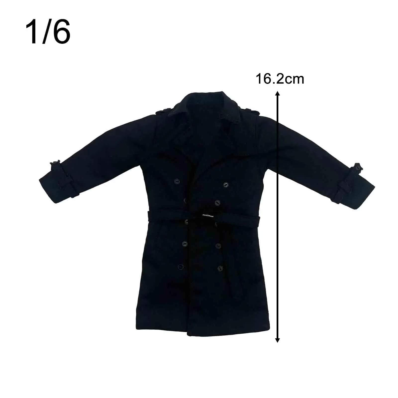 1/6 Female Trench Coat Wind Coat Overcoat Miniature Clothing for 12" Doll Model Female Soldiers Figures Dress up Accessory