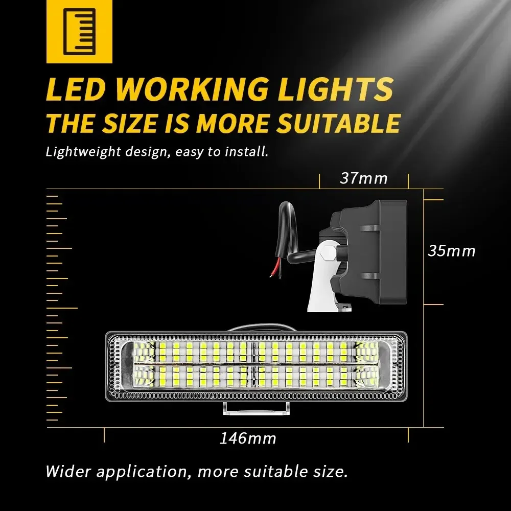 New 28LED 84W Work Light Bar 9-80V Flood Lamp Driving Fog Offroad LED Work Car Light For Ford Toyota SUV 4WD Led Beams image 2