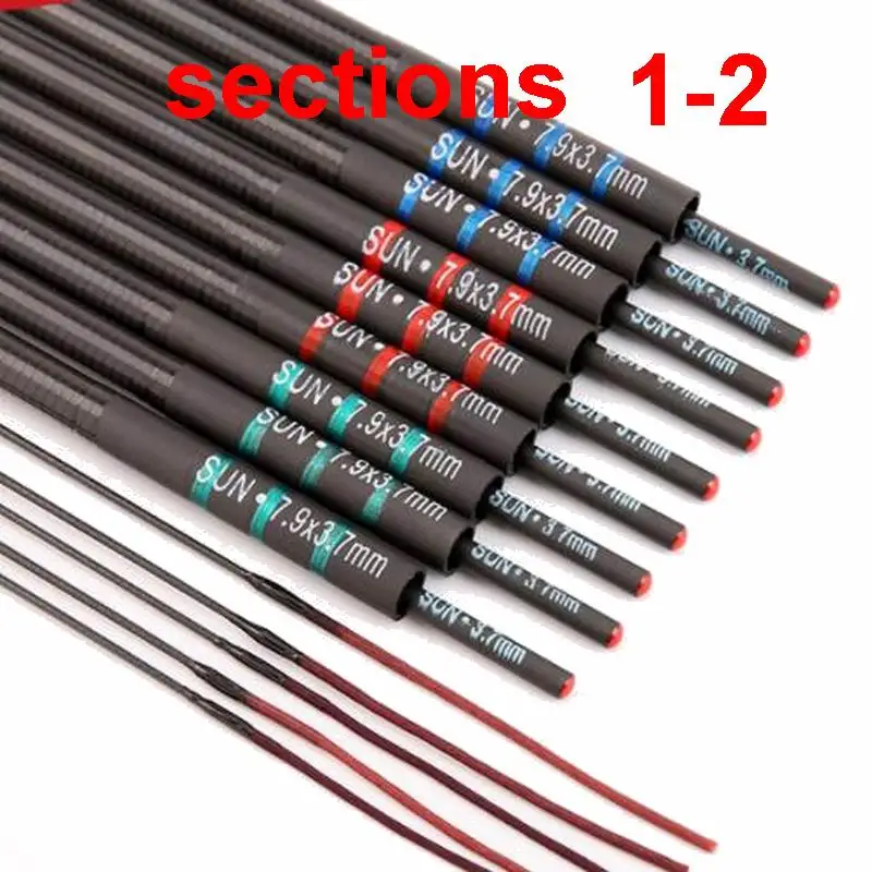 TP12 PART 2 110cm+105cm HOLLOW Waterproof Tip 1.05m Section 2 1.1m Replacing Fishing Rod Tip Blanks Top Thinnest Sections