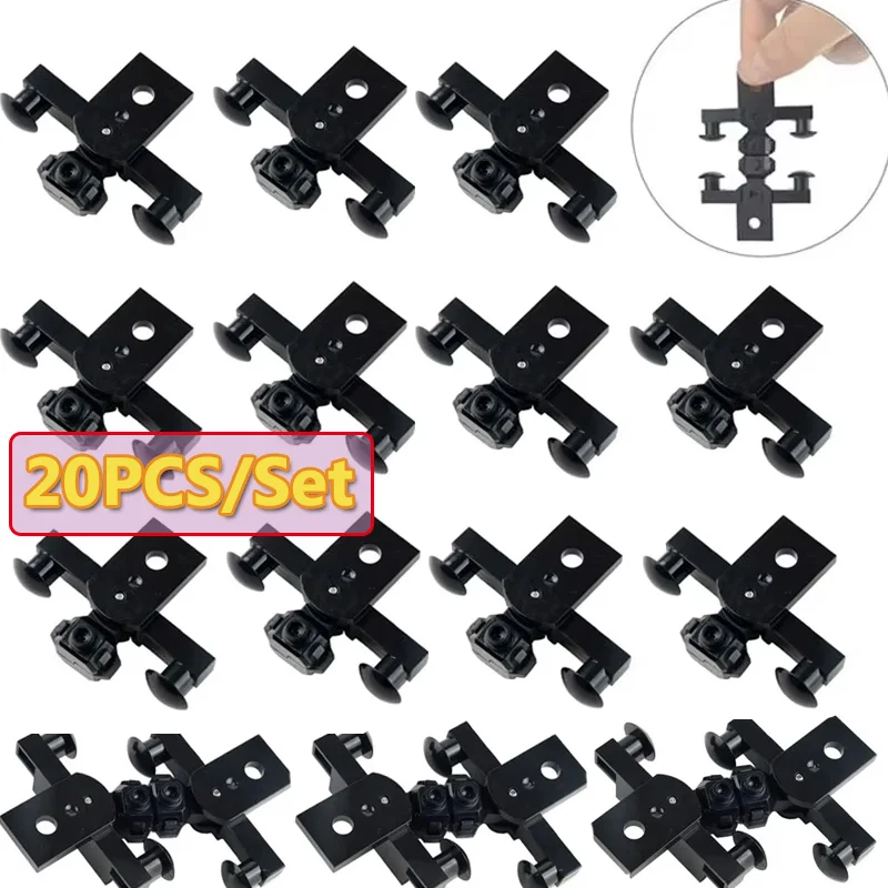 20PCS/Set Train Magnet Buffer Connectors Building Blocks Parts Magnetic Carriage Coupler Assembly MOC Bricks Toys Accessories