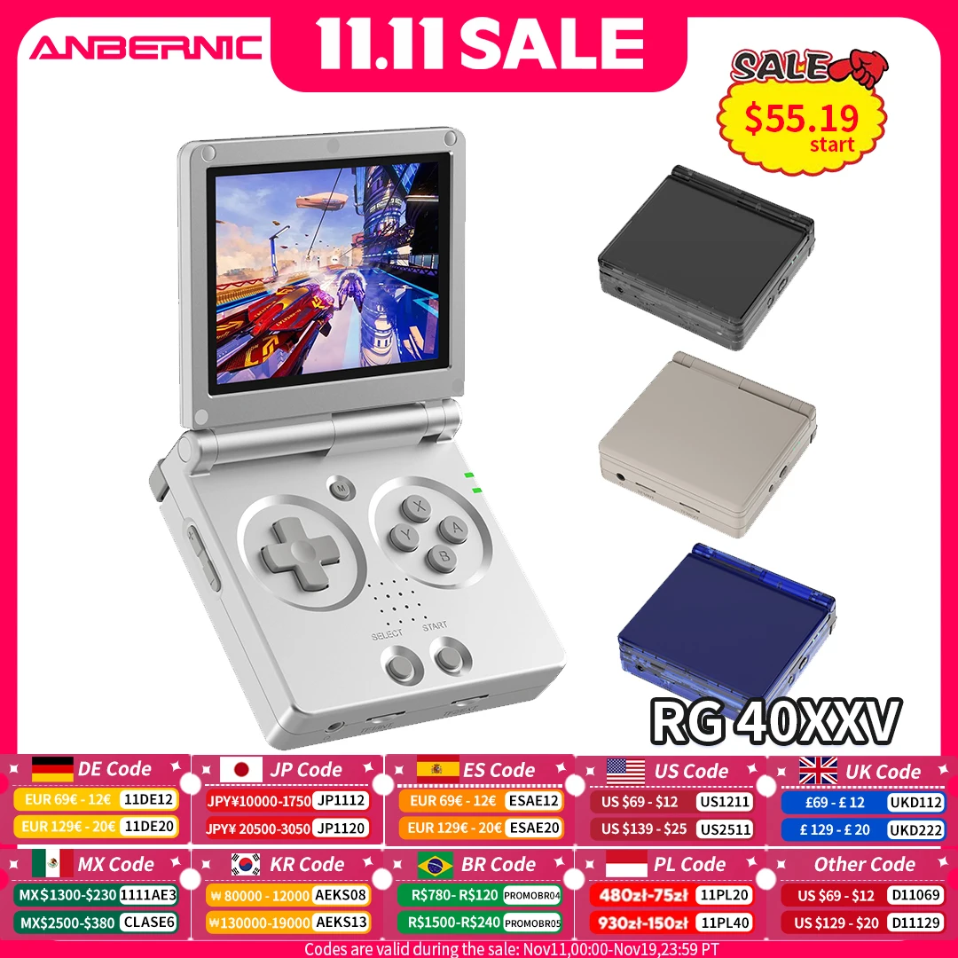 ANBERNIC RG35XXSP Flipคอนโซลเกมมือถือ 3.5 นิ้วIPS 640*480 หน้าจอLinux WIFI Retroวิดีโอเกม 3300MAh 5000 + เกม