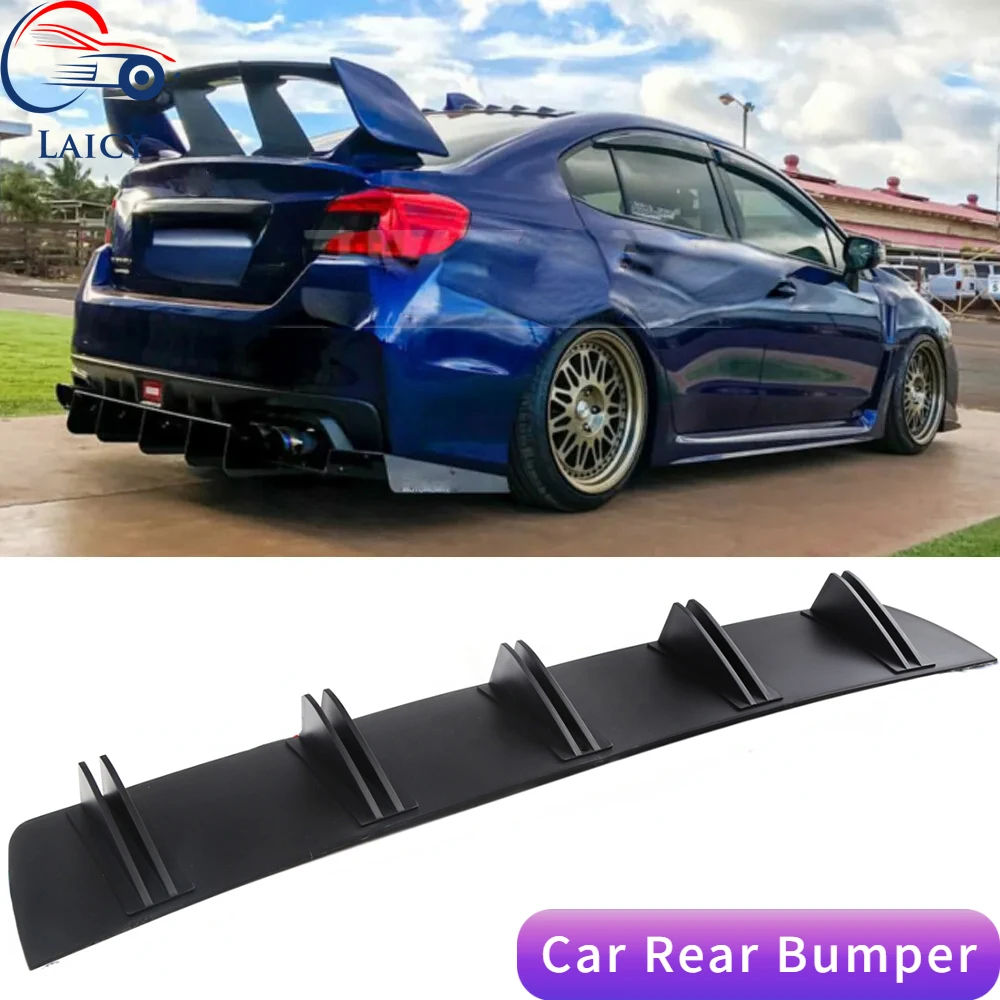 

LAICY для Subaru WRX STI, автомобильный задний диффузор, плавники акулы, бампер, сплиттер, спойлер для подбородка, матовый черный шунт, задний бампер, губа