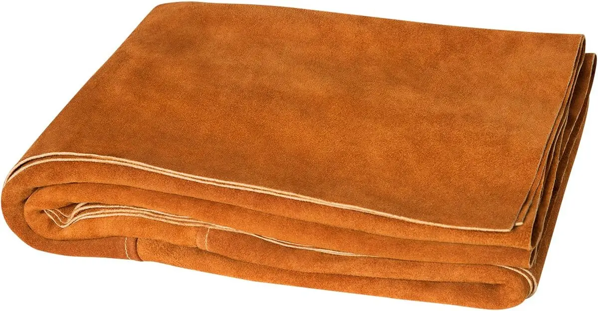 

3' x 4' Side Split Cowhide Leather Welding Blanket, Durable Heat-Resistant Protection for Industrial Use
