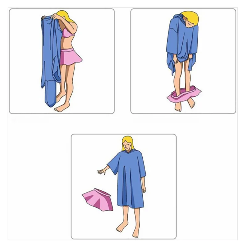 Cartoon Microfiber Stripe Kids Bath Towel with Cloak Adult Beach Changing Robe Poncho Surf Hooded Bathrobe Swimming Pool Parts