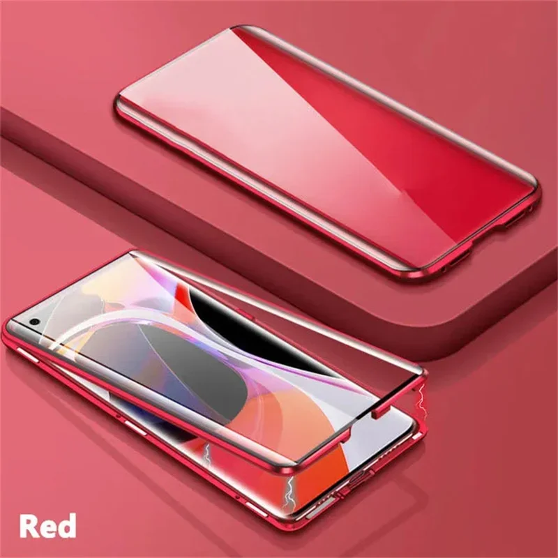 Magnetisches Gehärtetes Glas-Metallgehäuse für Samsung S25 S24 S23 S22 S21 Ultra Plus FE für Samsung doppelseitige Glasabdeckung – Detail 13