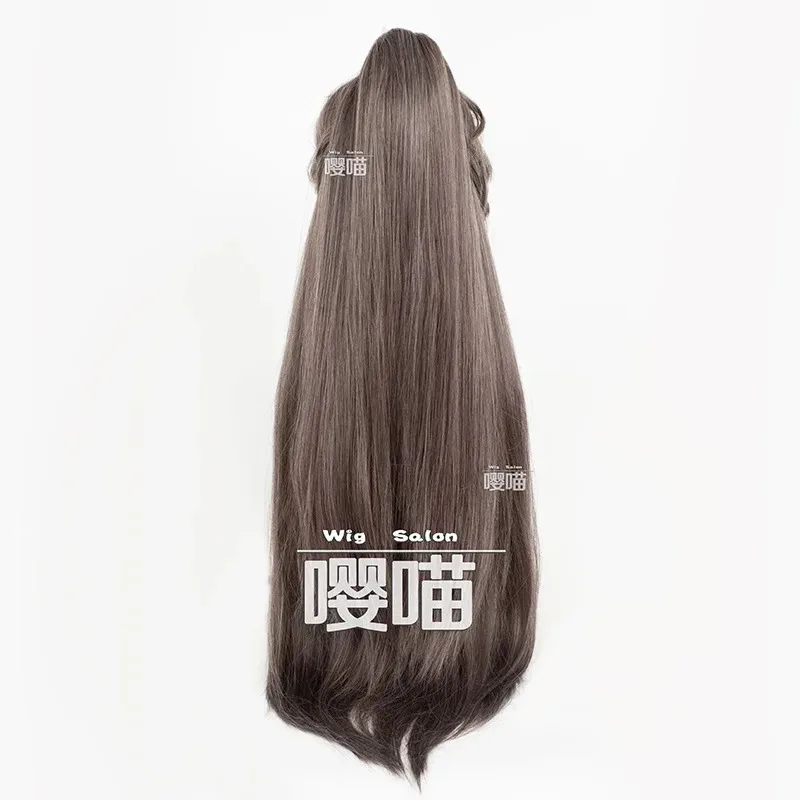 

CyGame Love And Deepspace Ancient style Yi yu Cosplay Wig Long Grey Hair Heat Resistant Synthetic Hair Halloween Party Wigs + Ca