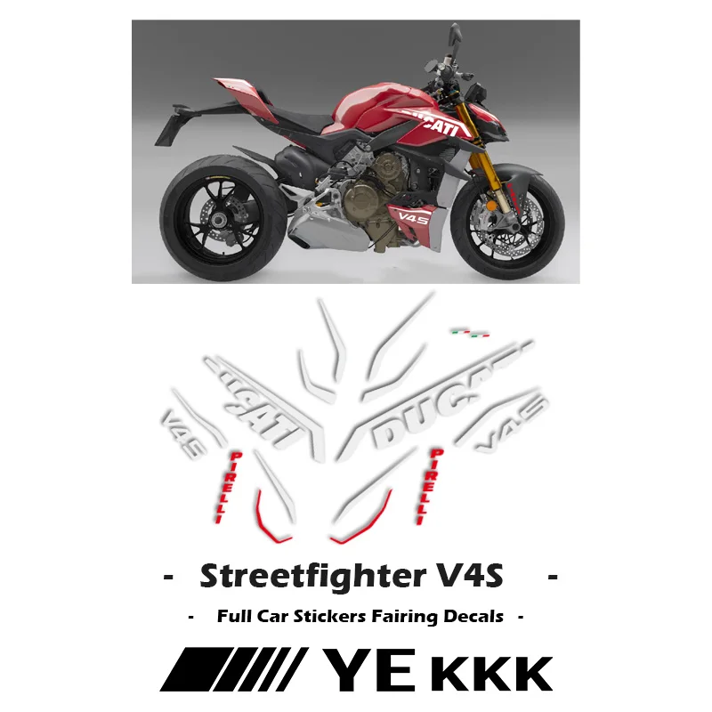 

Обтекатели для Ducati Streetfighter V4 V4S V4SP, наклейки для всех линий автомобиля, все логотипы для Ducati V4S Streetfighter