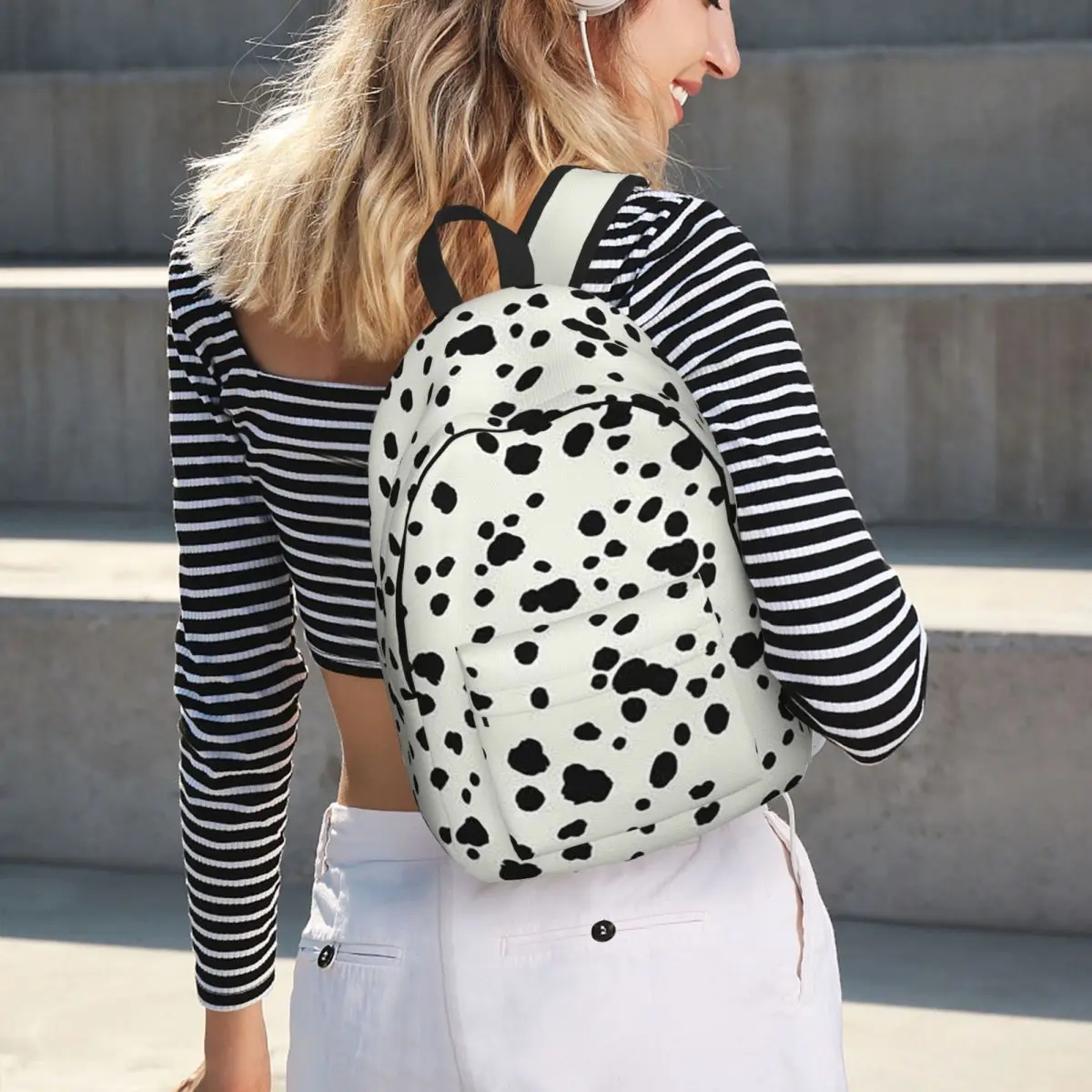 Dalmatian Dog Texture Backpack Hot Sale Daypack Large Capacity Children BookBag School Bag Shoulder Bags for Men Women