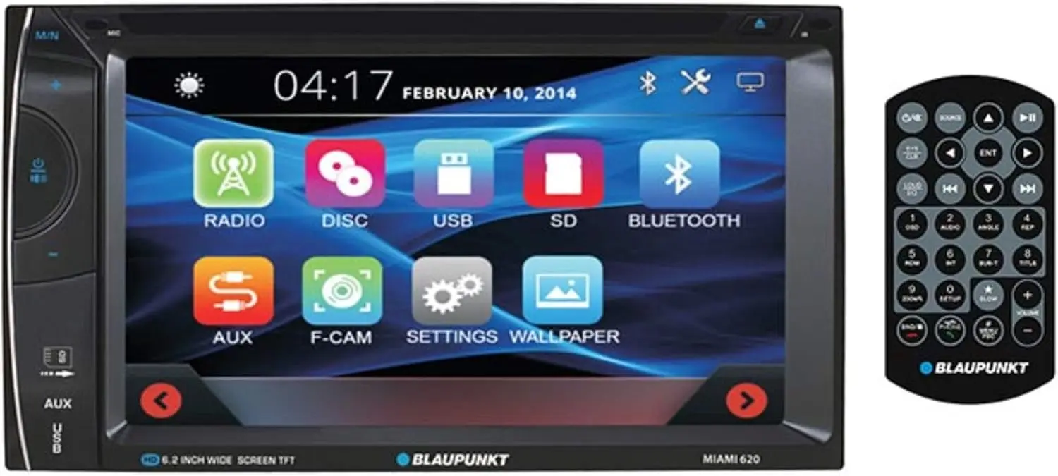 

MIAMI 620 6.2-inch Touch Screen Multimedia Car Stereo Receiver with Bluetooth and Remote Control