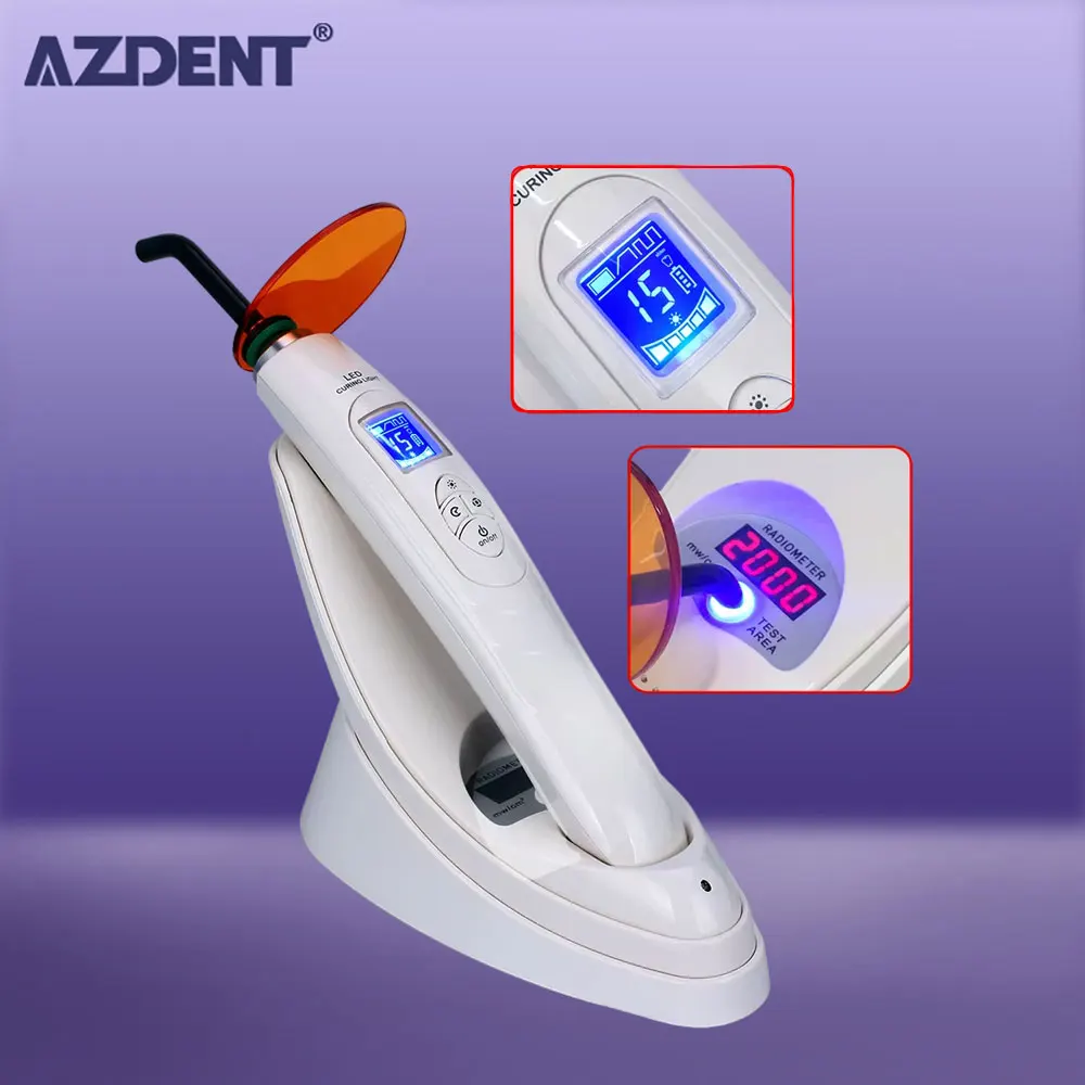 

AZDENT Dental LED Wireless Curing Light Machine Lamp Cordless 2000mw/CM² Dentist Instrument