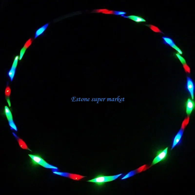 090B Glowing Dance Hoop Halloween Party for Kids Adults Exercise Hoop