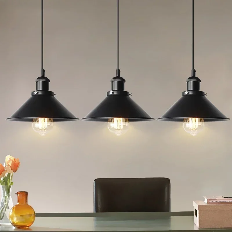 Vintage Pingente Luz Loft Retro Industrial Pendurado Lâmpada Teto Lustre para Iluminação Doméstica Living Sala de Jantar Decoração 27