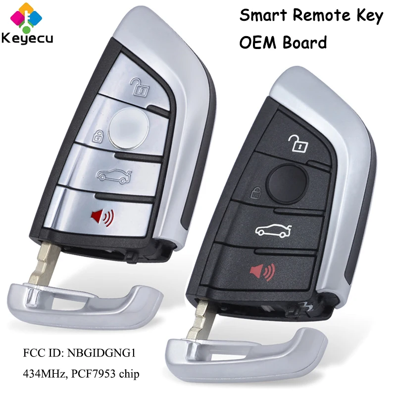 

KEYECU OEM Smart Remote Car Key With 4 Buttons 434MHz PCF7953 Chip for BMW 3 5 Series X5 X6 2014-2018 2019 Fob FCC ID: NBGIDGNG1