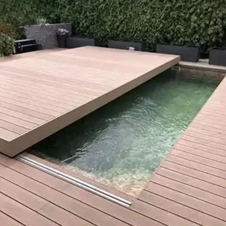 

Automatic sliding pool cover Built-in metal strong bearings Durable and sturdy pool cover