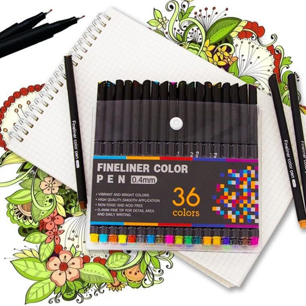 12-100 Colors Journal Pens Colored Fine Point Pens Fine Hook Line Point For Taking Drawing Calendar Agenda Art Projects Supplies