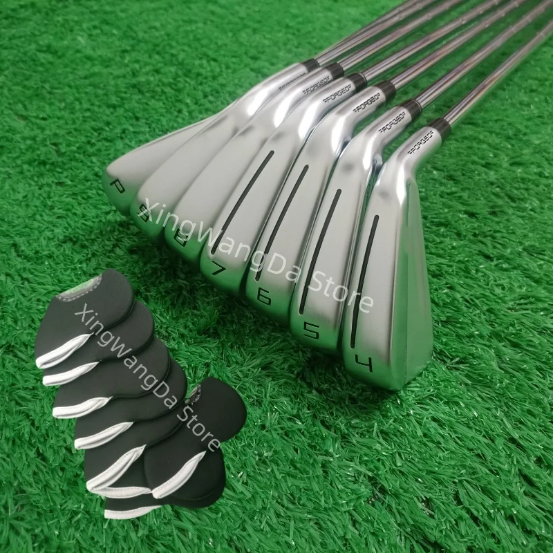 

male 2024New 790 Golf Clubs silvery P790 Golf Irons Fourth generation 7pcs 4-9P R/S/SR Flex Steel/Graphite Shaft,with Head Cov