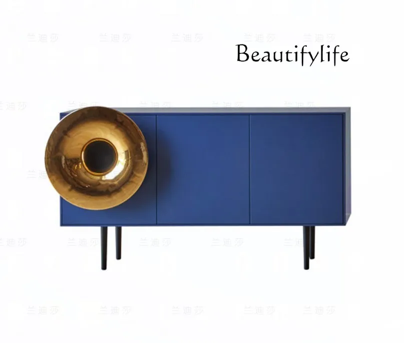 

Italian Style Light Luxury Entrance Cabinet Nordic Simple Locker Sideboard Cabinet Customization