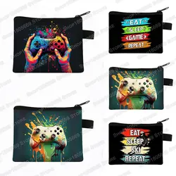 Gamepad Wireless Controller Print Coin Purse Video Game Fans Wallets Gamers ID Credit Card Holder Money Coin Bag Small Pouch