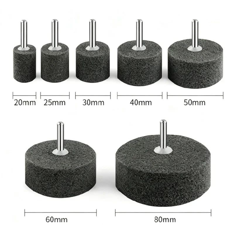 1 PCS Shaft-Mounted Nylon Fiber Polishing Wheel 6mm Shaft Diameter Nylon Fiber Polishing/Grinding Wheel Suitable for Polishing
