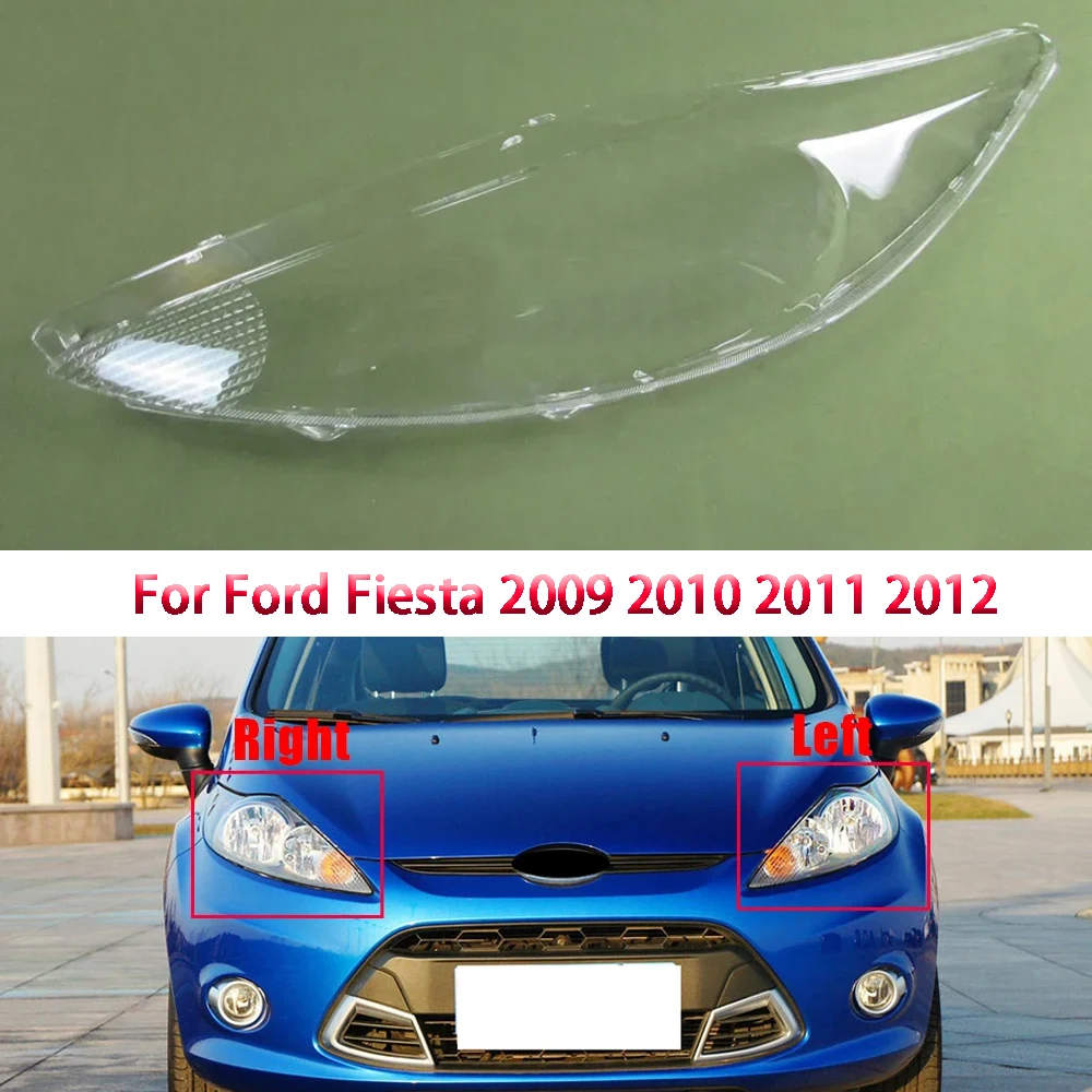 

For Ford Fiesta 2009 2010 2011 2012 Headlight Cover Transparent Lampshade Lamp Shade Plexiglass Replace Original Lens