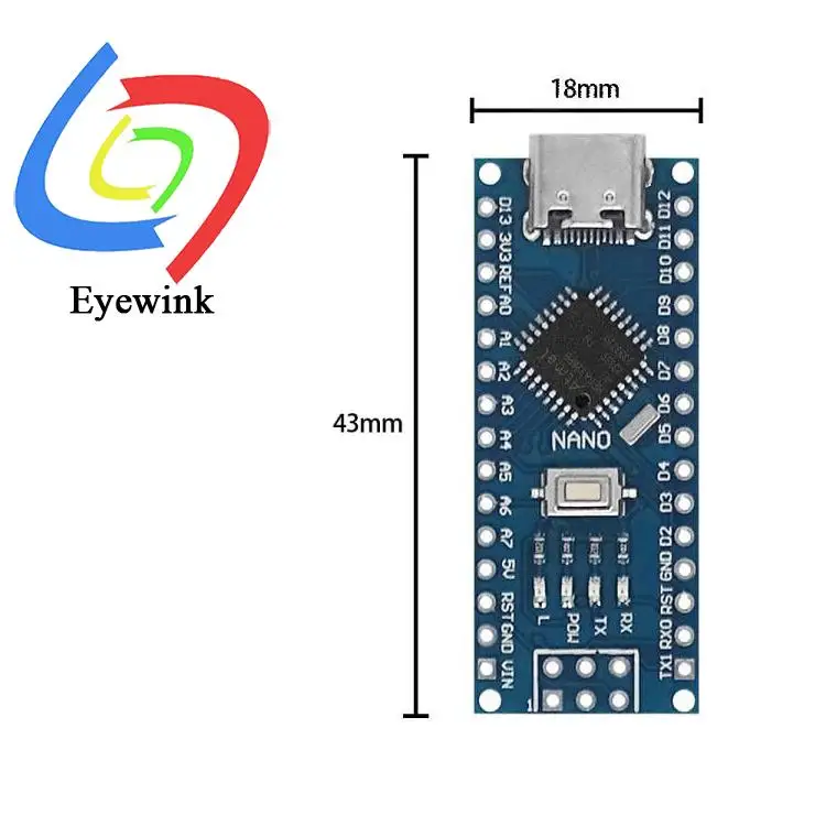Nano 3.0 Atmega328 CH340 Controller Compatibel Board voor Arduino Type-C Nano Micro Nano MINI USB