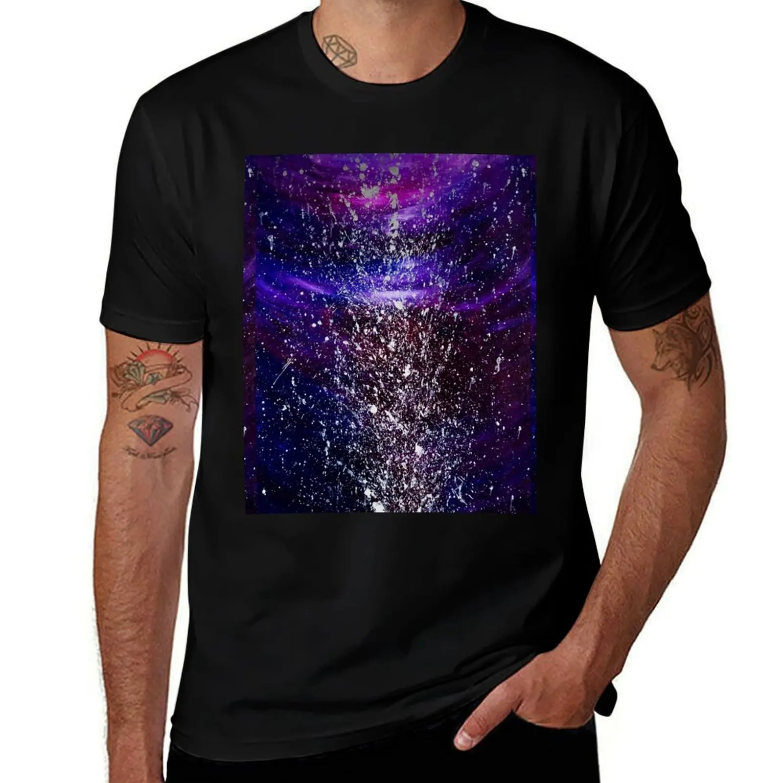 

Space Explosion T-Shirt summer top T-shirts oversize graphic shirts compression shirt men