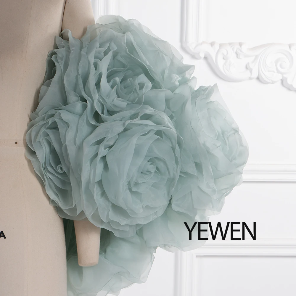 Magnifique châle Floral 3D fait à la main, Cape de photographie, couverture de mariée pour séance photo d'anniversaire ​   Accessoires YW250040-1