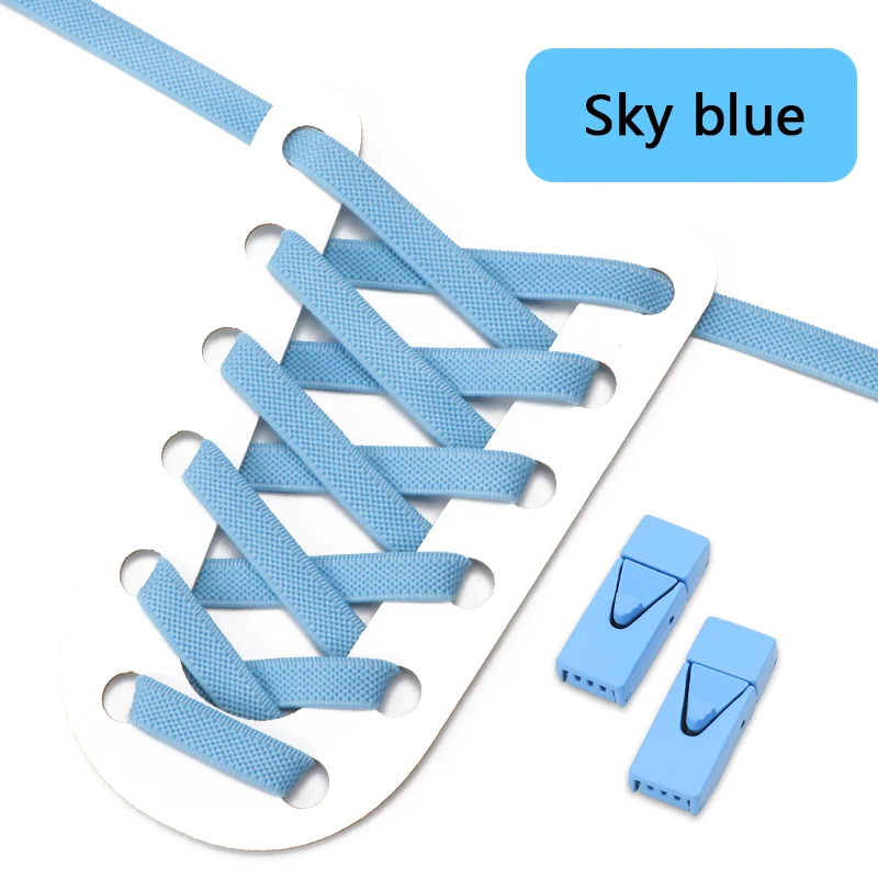 No Tie Shoe Laces Colorful Lock Shoelaces Without Ties Elastic Laces Sneakers Tennis Kids Adult Shoelace Shoes Accessories