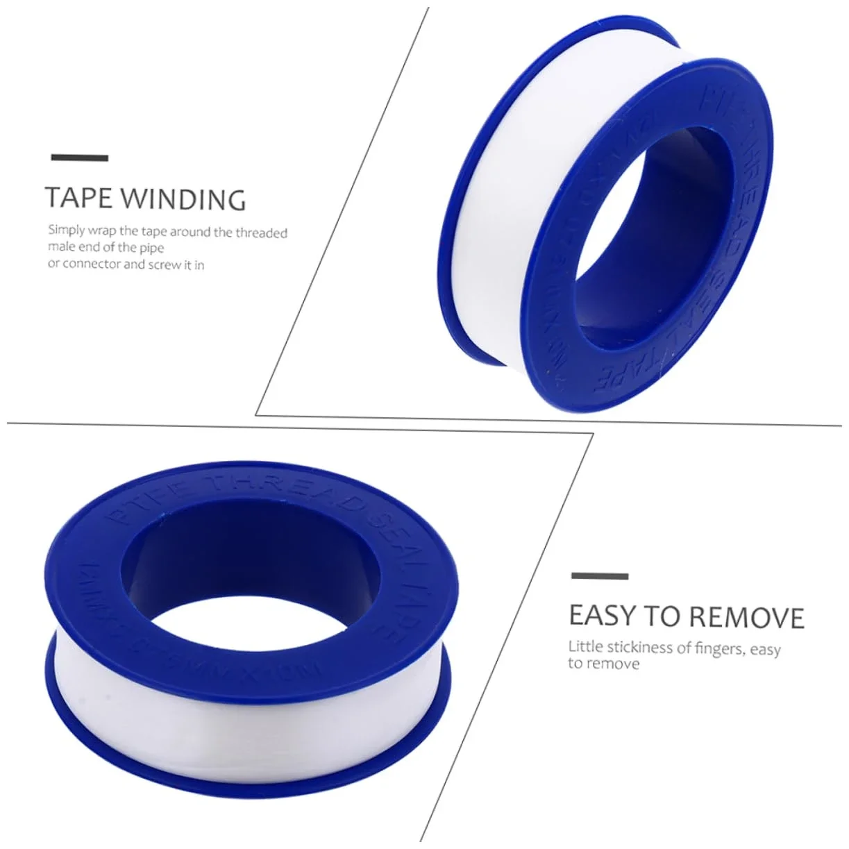 PTFE Industrial Sealant Tape Waterproof Thread Duct Tapes for Plumbing Fitting Repair Tools Shower Head Pipe Sealing