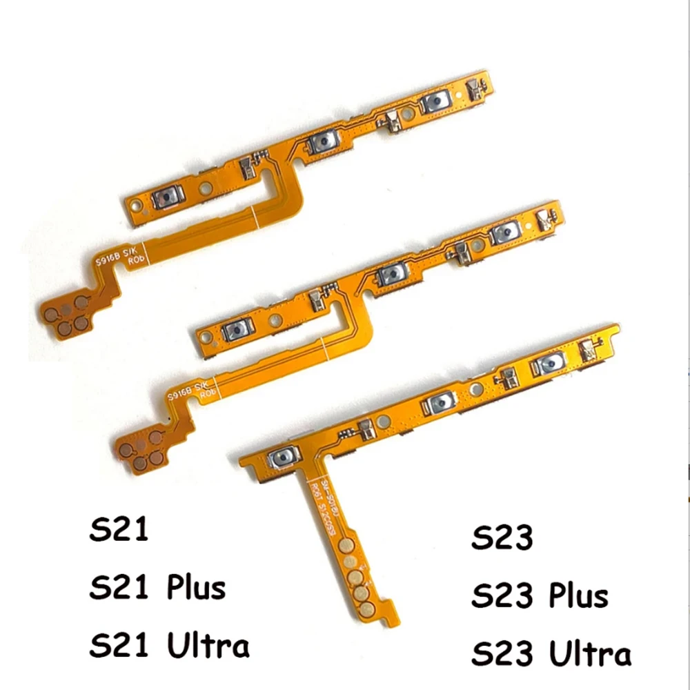 New Power Volume Flex For Samsung S23 S22 S21 Plus Ultra S21 Fe Volume Button Power Switch On Off Key Ribbon Flex Cable