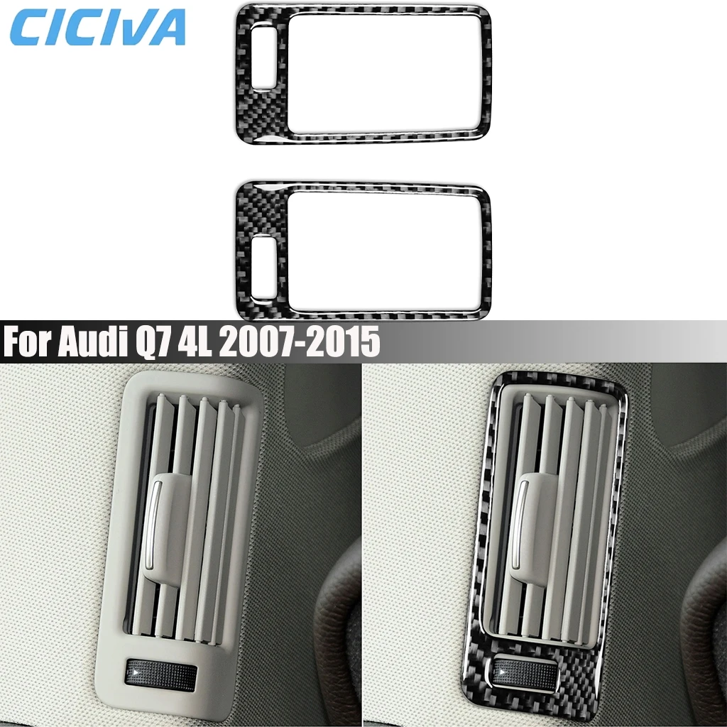 

Carbon Fiber Car Accessories Rear Door Air Vent Panel Decorative Interior Cover Modified Trim Sticker For Audi Q7 4L 2007-2015